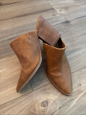 Abound Cognac Pointed-Toe Mule Booties